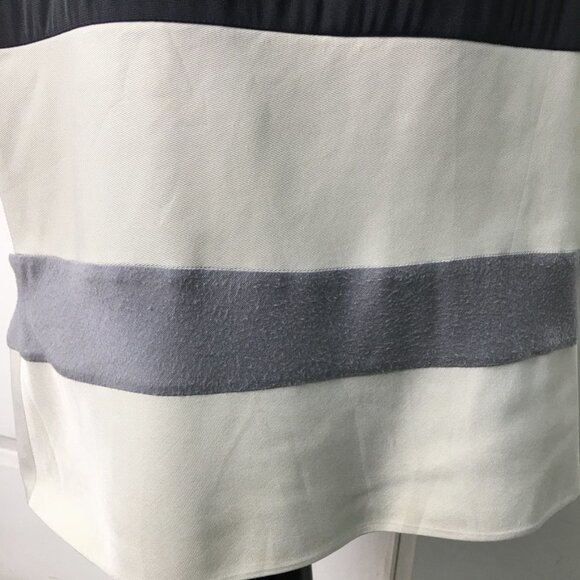 MaxMara Women's Short Sleeve Shift Dress Gray and White Size Medium Color Block - Picture 7 of 16